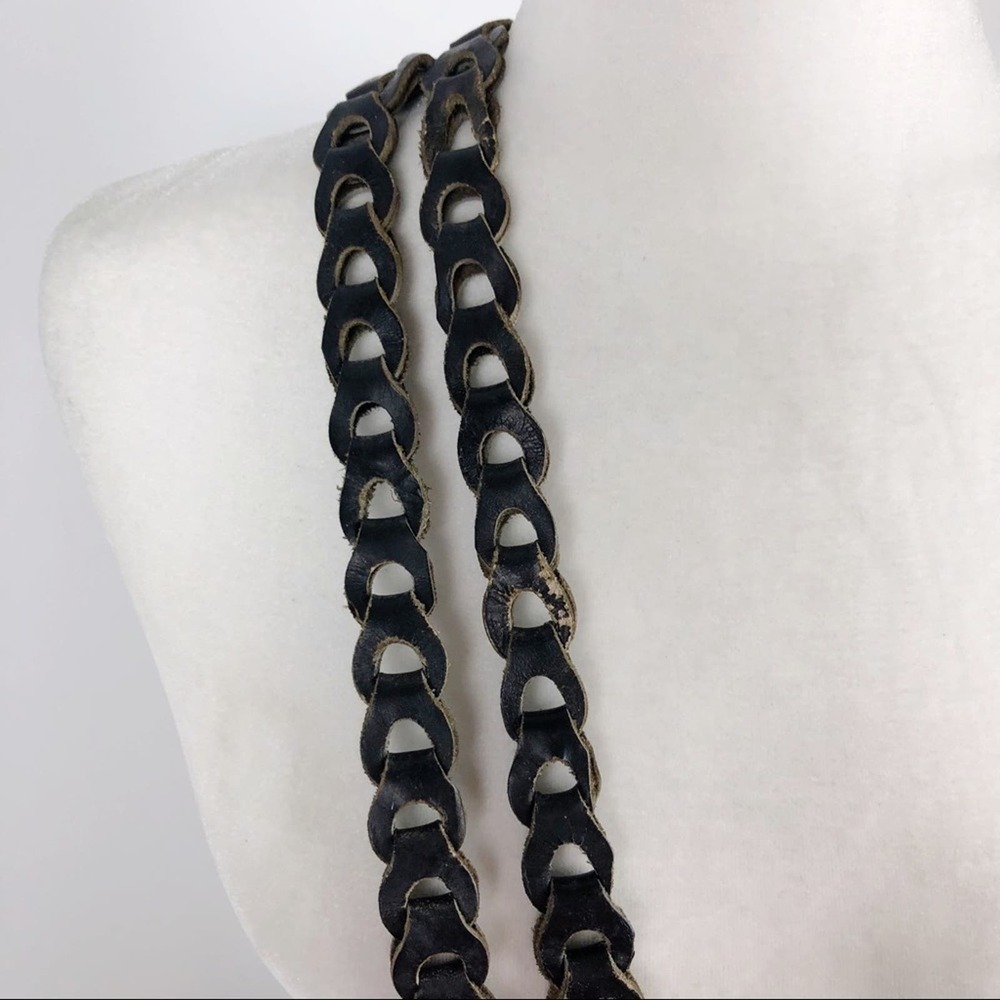 Vintage Leather Patchwork Bohemian Crossbody Mess… - image 2